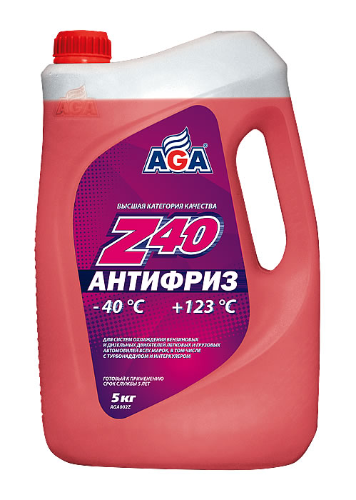 Антифриз AGA Z-40 красный 5л